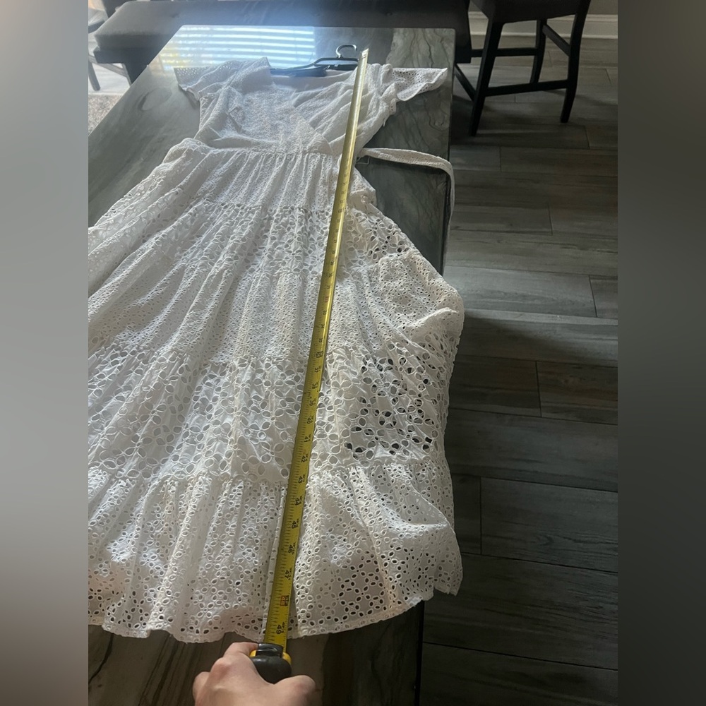 Ralph Lauren White Eyelet Midi Dress - Picture 13 of 15